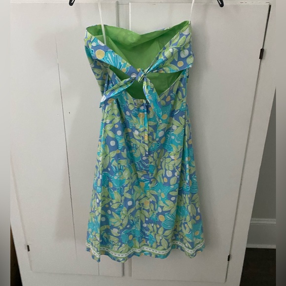 Vintage Lilly Pulitzer white label strapless dress - Picture 2 of 4